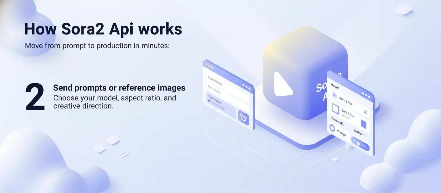 Send prompts or reference images